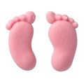 Pink Pairs of Feet Sugar Pipings Decorations