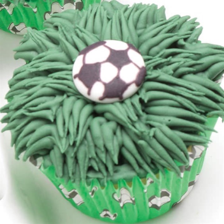 Football Sugar Decorations Pipings - Pack of 12
