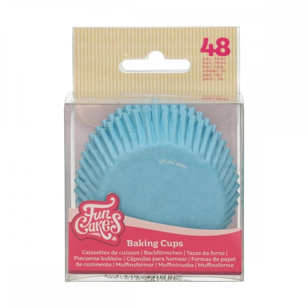 Blue Baby Shower Cupcake Cases Elephant Paper Muffin Fairy Cake Party 48 Packs