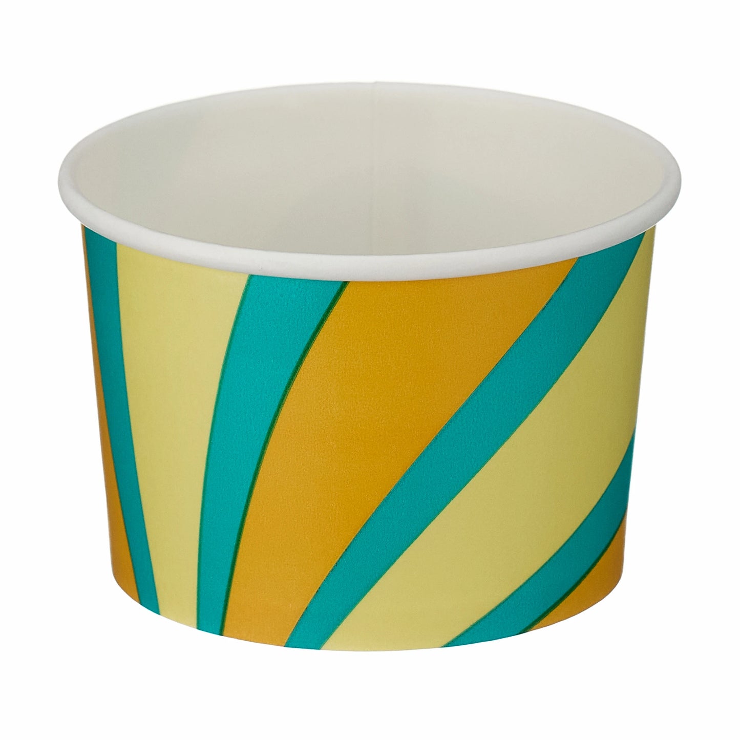 Disposable Recyclable Ice Cream Tubs Pots Bowls Cups 4oz/6oz/8oz, Sweets, Fruit, Desserts Packaging Food-Safe Paperboard, Stackable 25 or 50Pks