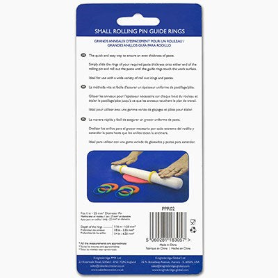 PME SMALL ROLLING PIN GUIDE RINGS SET OF 3