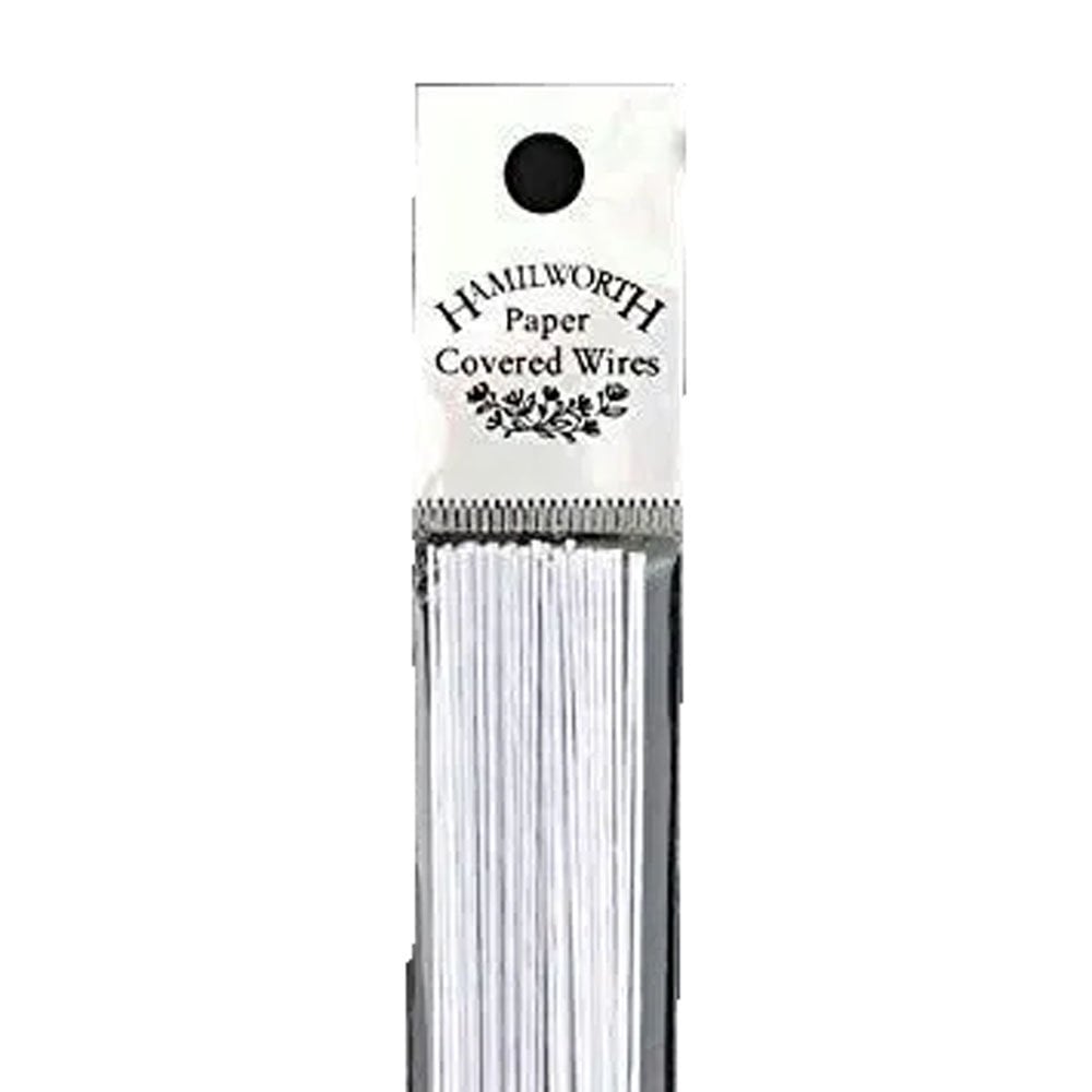 Hamilworth White - Sugar Florist & Cake Decorating Florist Wire - Paper Covered - Choose your Size