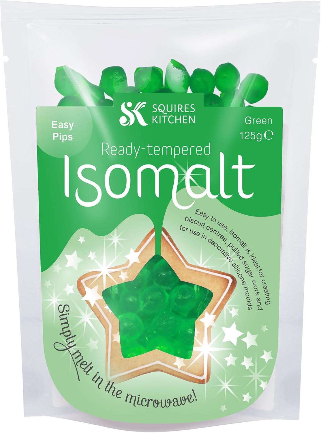 Squires Kitchen Ready Tempered Isomalt Pips 125g