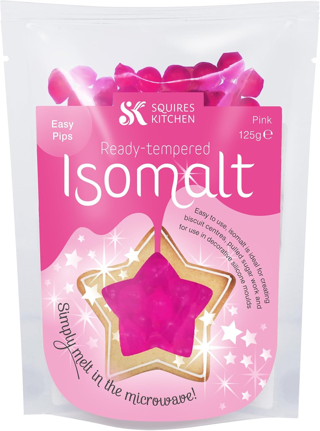 Squires Kitchen Ready Tempered Isomalt Pips 125g