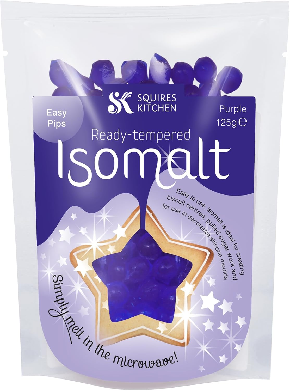 Squires Kitchen Ready Tempered Isomalt Pips 125g