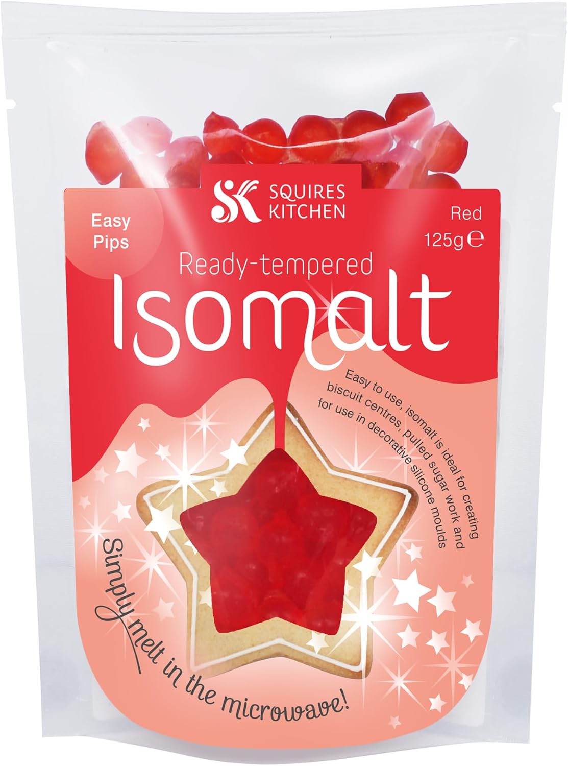 Squires Kitchen Ready Tempered Isomalt Pips 125g