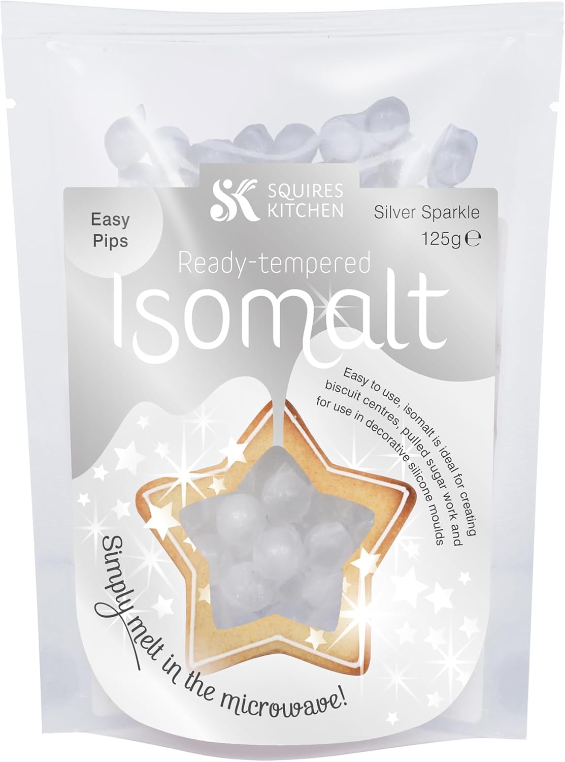 Squires Kitchen Ready Tempered Isomalt Pips 125g