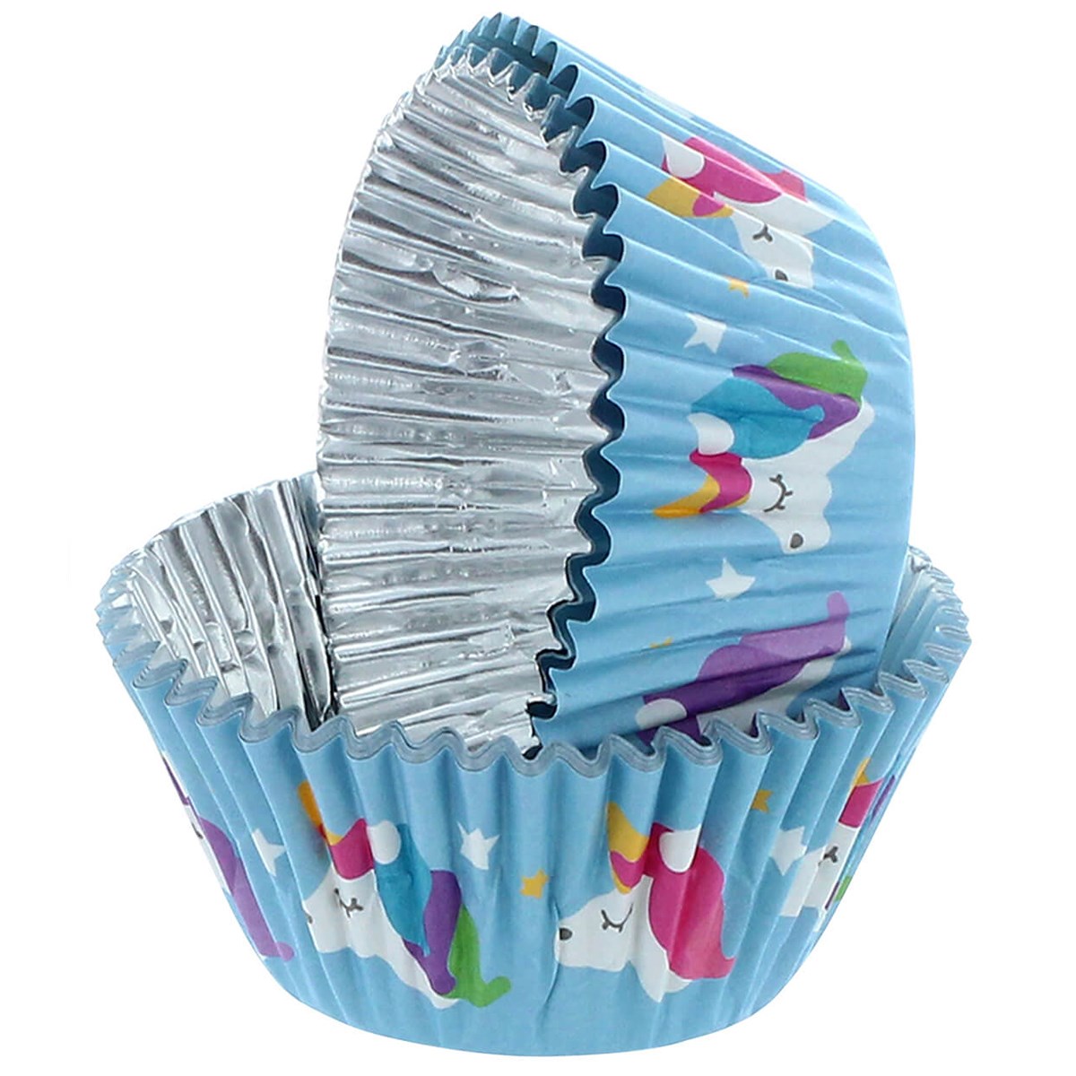 Unicorn Foil Baking Cupcake Cases. 25 Pack.