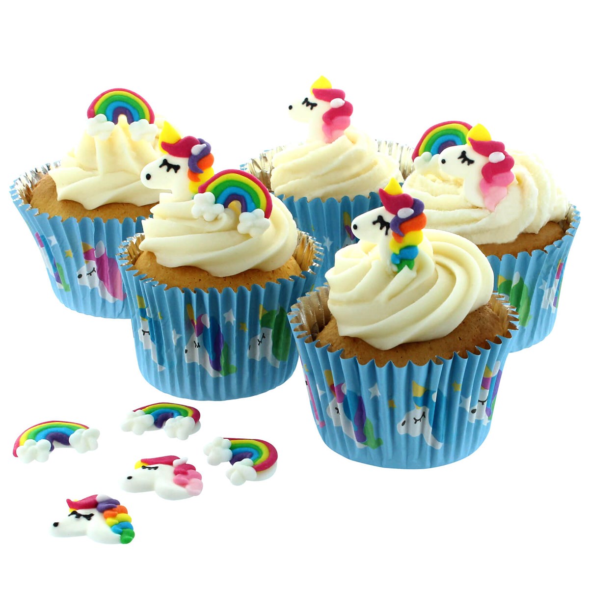 Unicorn Foil Baking Cupcake Cases. 25 Pack.