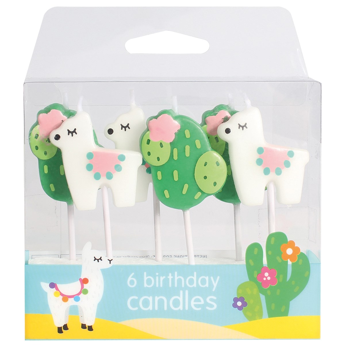 Llama Cake/Cupcake Candles - 6 Pce