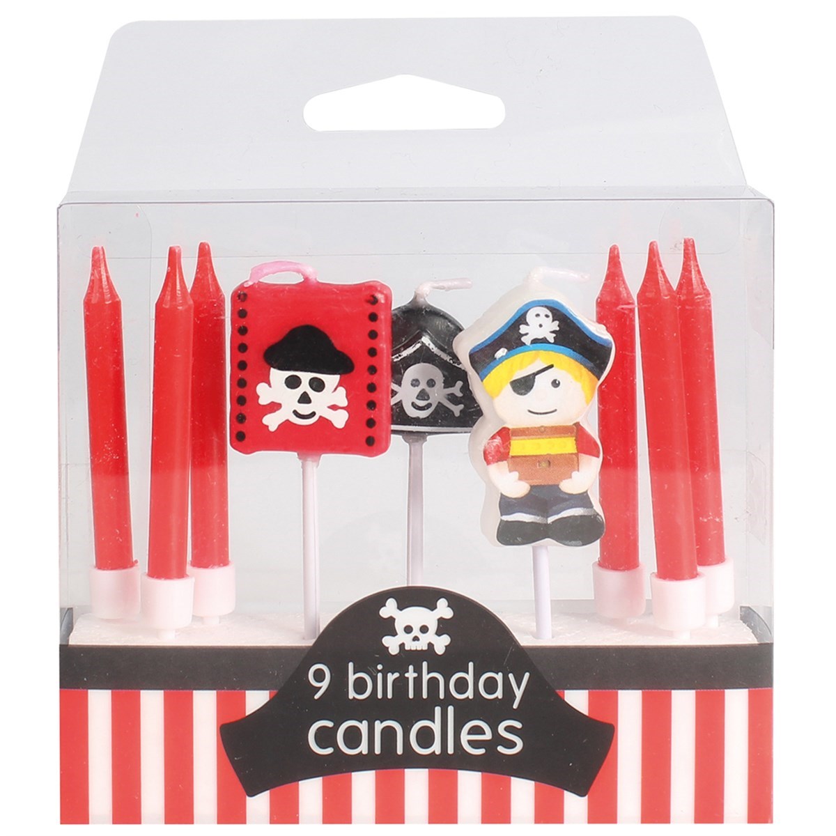 Pirate Cake Cupcake Candles - 9 Pack