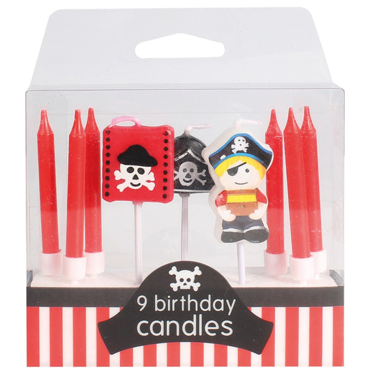 Pirate Cake Cupcake Candles - 9 Pack