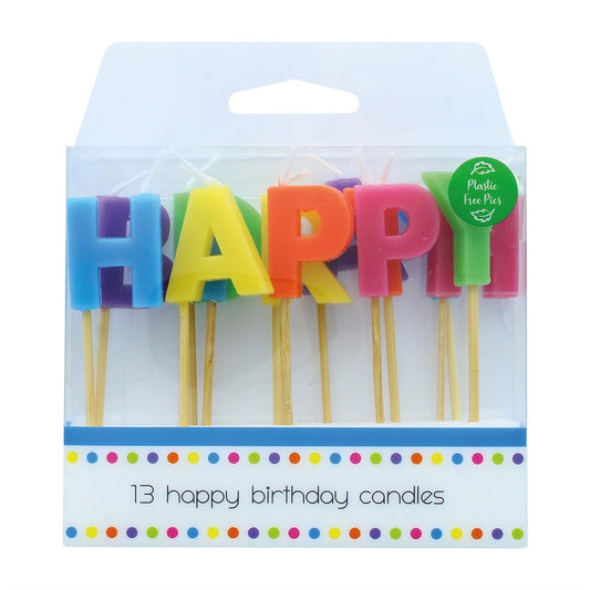 Happy Birthday Cake Cupcake Candles - Letters