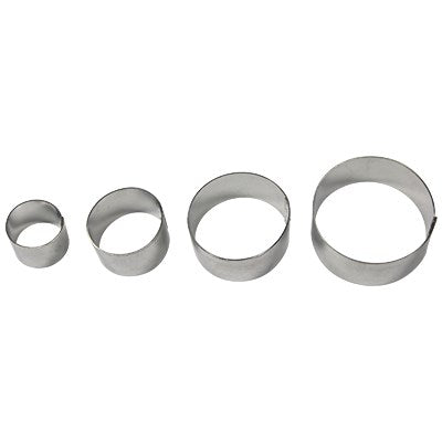 PME STAINLESS STEEL Cake Cupcake CUTTERS - BRIAR ROSE FLOWER PETAL SET OF 4