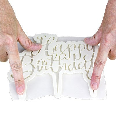 Happy Birthday Cake Topper Plastic Cutter - 185 X 155MM