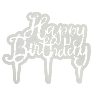 Happy Birthday Cake Topper Plastic Cutter - 185 X 155MM