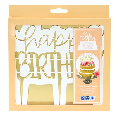 Happy Birthday Cake Topper Plastic Cutter - 185 X 170MM