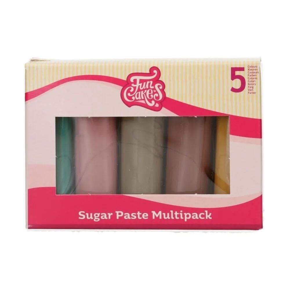 FunCakes Earth Colours Sugarpaste Multipack 5 x 100g