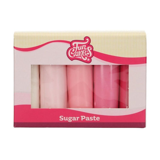 Funcakes Pink Shades Sugarpaste Multipack 5 x 100g