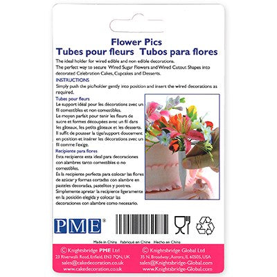 Small Flower Cake Cupcake Pics - 50 x 5 mm - 12 Pack.