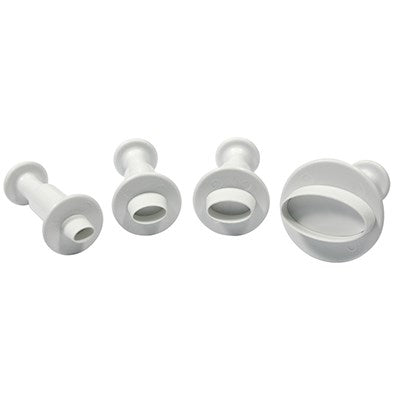 Oval Plunger Cake Cupcake Fondant Cutters Set of 4