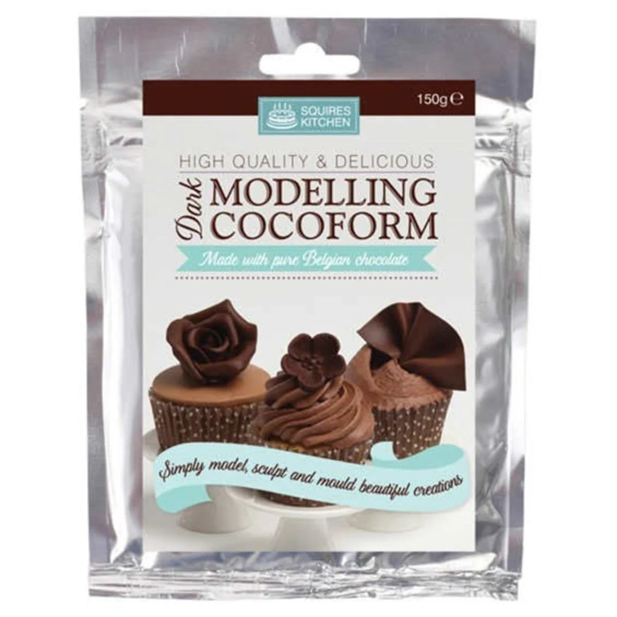 Squires Kitchen Cocoform Modelling Chocolate Milk White Dark 150g