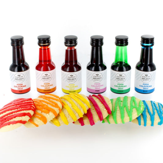 Food Colouring Red Orange Yellow Green Blue Pink Cake Cupcake Icing Culpitt 38ml