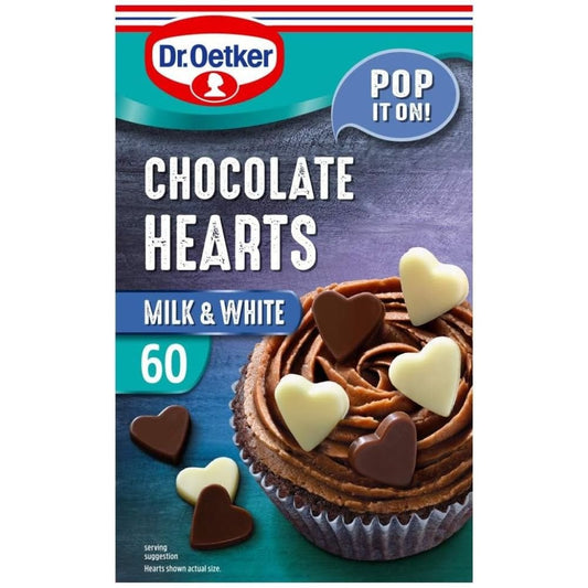 Dr. Oetker Milk & White Chocolate Hearts (60 Hearts) 40g