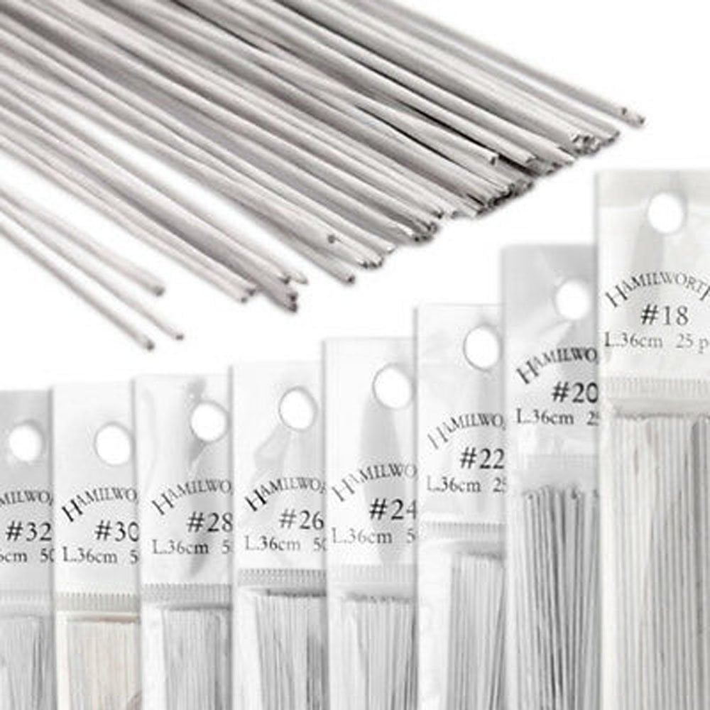 Hamilworth White - Sugar Florist & Cake Decorating Florist Wire - Paper Covered - Choose your Size