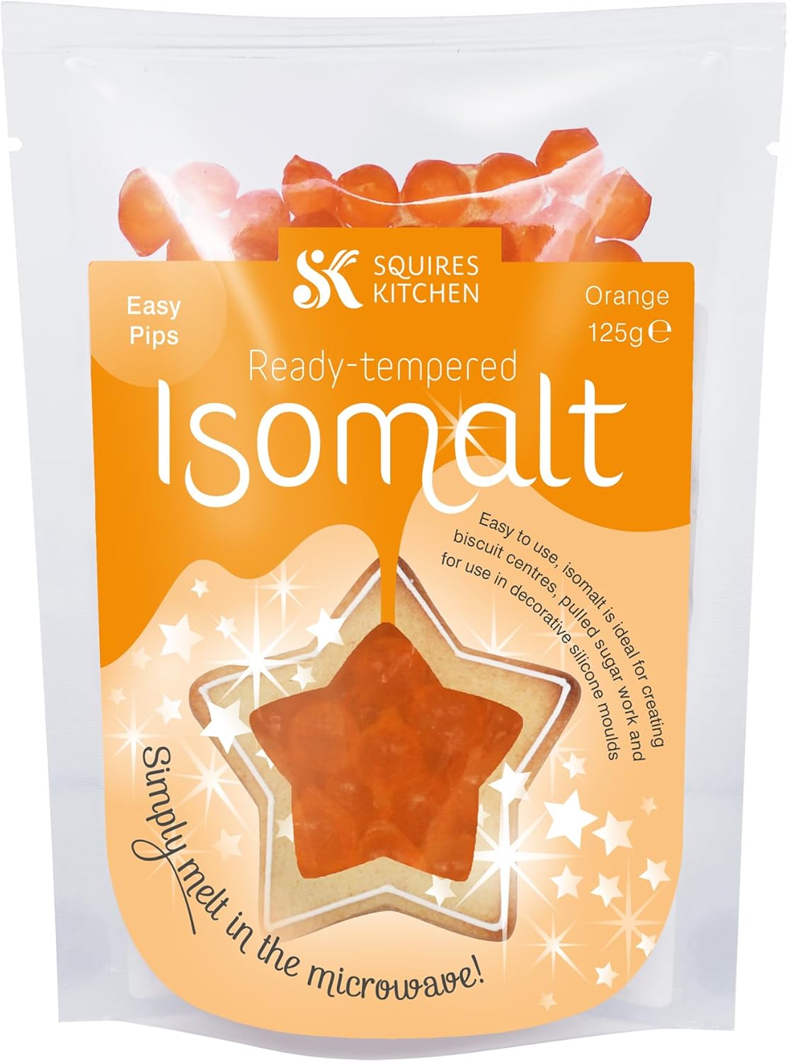 Squires Kitchen Ready Tempered Isomalt Pips 125g