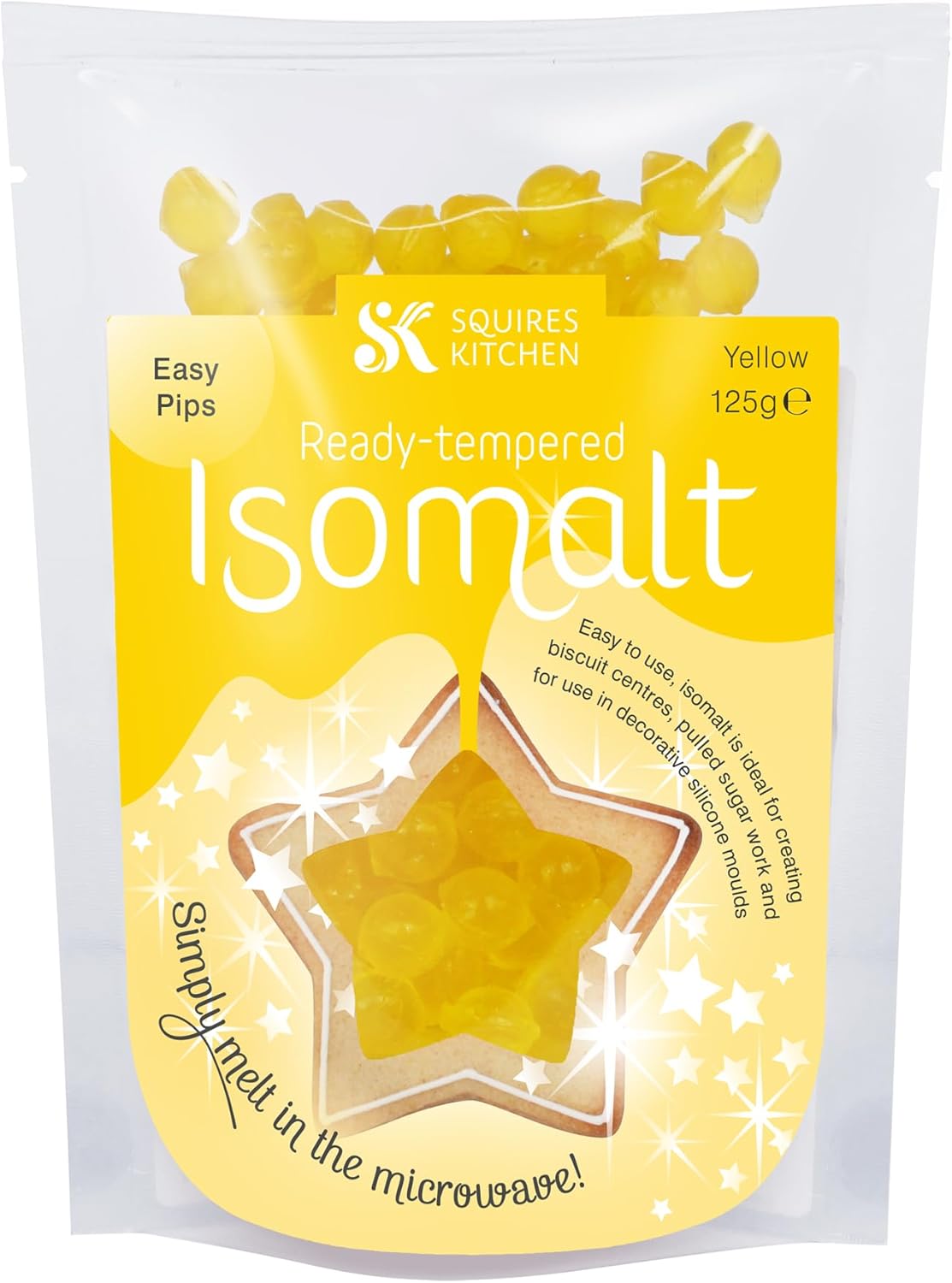Squires Kitchen Ready Tempered Isomalt Pips 125g
