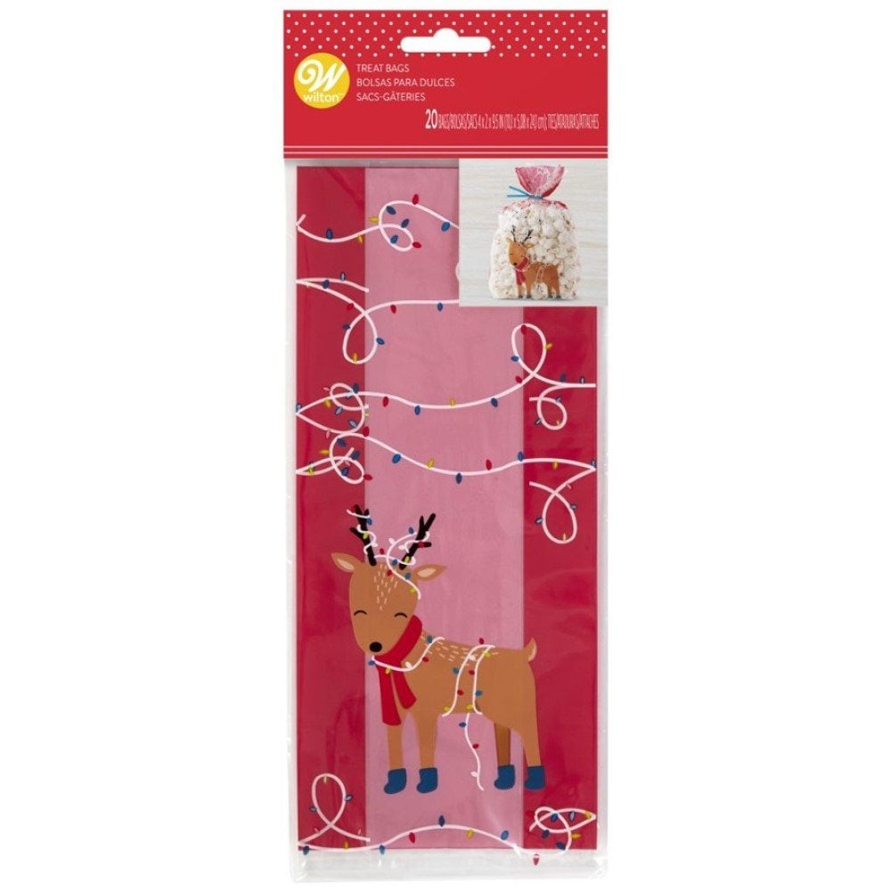 Christmas Treat Bags 20pk. 2 Designs Available. Perfect for Stocking Fillers, Sweets or Festive Treats.