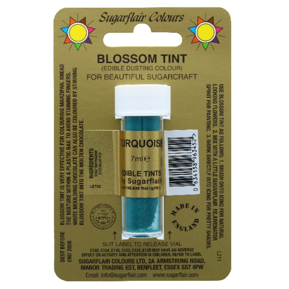 Sugarflair Blossom Tint Cake Cupcake - Choose Your Colour